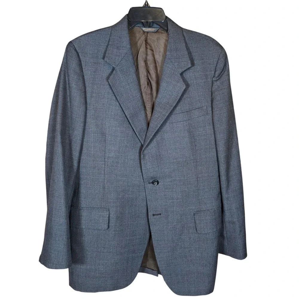 Kuppenheimer Mens Blazer Jacket Sport Coat Plaid‎ Brown Gray Classic